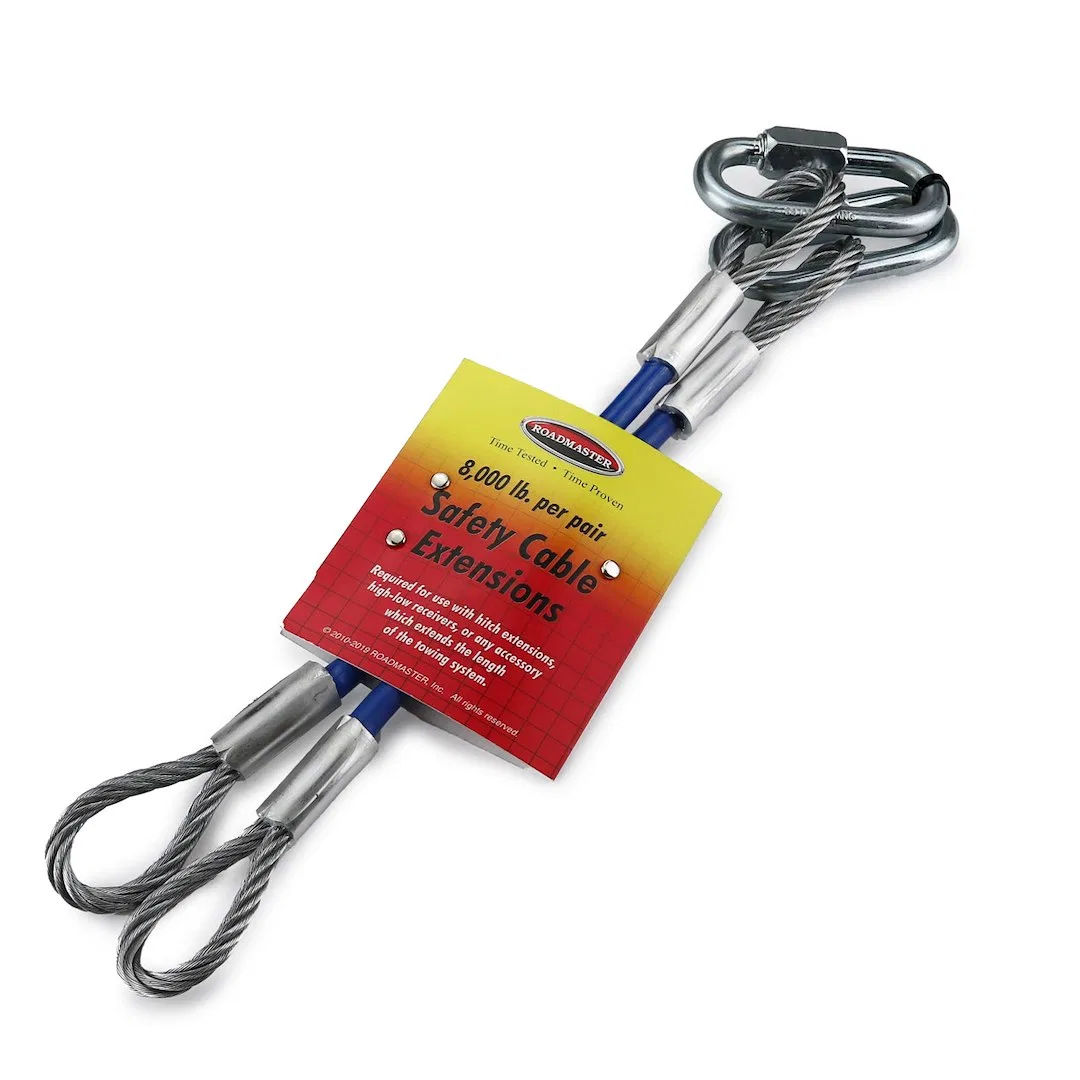 910648-12 – ROADMASTER Trailer Safety Cable, 8000 Pound Rated 12 Inch Length With Quick Links Set Of 2